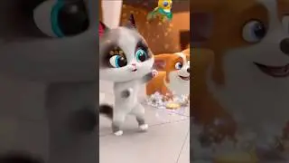 Happy Dogs and Cat dance | 🐶|😻 | #shortsviral #cat #dance #dog #funny #cartoon