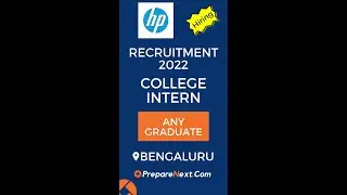 Hp | College Intern | Bengaluru | 2022 | IT | Engineering