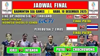 Jadwal Final Badminton Sea Games 2025 Hari Ini Live RCTI ~ LINE UP INDONESIA vs THAILAND