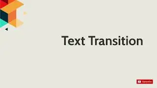 CSS Transition Effect for Texts