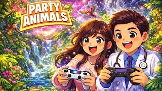 JUGANDO PARTY ANIMALS CON MI DAD 🤣♥️✨