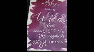 Brush lettering quote on canvas | #floralartwork #brushlettering #painting #womenempowerment