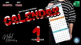 Single Function Calendar - With Any Country Holidays
