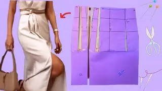 How to sew skirt/ sewing a beautiful skirt/ Cutting and sewing a skirt pattern ✂️🪡👗
