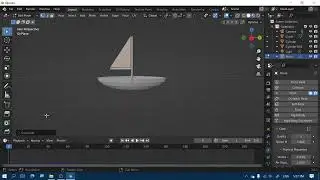 Create a simple sail boat in Blender.