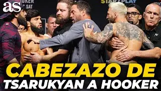 CABEZAZO DE TSARUKYAN A DAN HOOKER en el CARA A CARA con TOPURIA de testigo en UFC QATAR