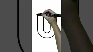 #3dart #howto #draw #3dletterdrawing #letteru