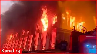 Fiery blaze tears through historical Manila post office building