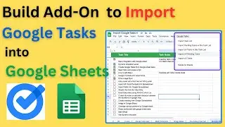 How to Import Google Tasks into Google Sheets: Step-by-Step Add-On Tutorial #googletasks