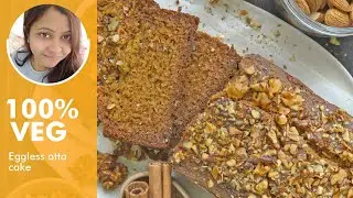 Healthy eggless atta cake | breakfast & snack | best ever awesome super soft