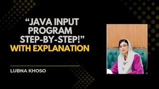 #Java #JavaForBeginners #LearnJava  #ProgrammingBasics #InputInJava #JavaScanner #LearnWithLubna