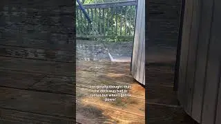 Pressure washing my deck