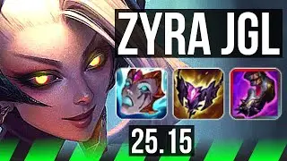 ZYRA vs MASTER YI (JGL) | 8/2/18, Dominating | KR Master | 25.15