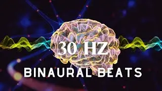 Binaural Beats | Deep Focus & Concentration | Beta 30Hz | Alertness & Productivity | Black Screen