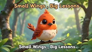Small Wings Big Lesson 🐦 | Moral Story for Kids | Never Give Up | Kajal Fun Learning #kidslearning