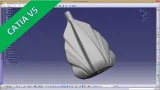 Flask part 3 - Catia v5 GSD Training - Multi section surface - Blend
