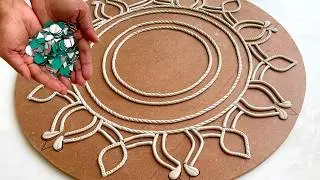 How to make Lippan Art clock | Easy steps to make Big Lippan art Design Tutorial | DIY Wall Clock