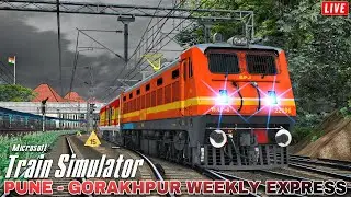 Journey in 15030 Pune Gorakhpur Weekly Express &bull; Indian Train Simulator &bull; MSTS LIVE &bull; Part - 2