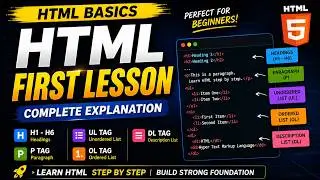 HTML Basics for Beginners  H1 to H6, P Tag, UL, OL, DL Explained | Full Stack  Web Development 2026