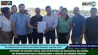 PRESIDENTE DANIEL MORETTO PRESTIGIOU ATO DE ORDEM DE SERVI&Ccedil;O DA ESCOLA EM TEMPO INTEGRAL NELSON TRAD