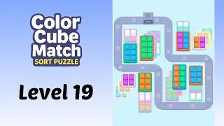 Color Cube Match: Sort Puzzle Level 19 Gameplay