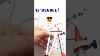 Draw 15&deg; Angle EASY! (Compass Method) #geometry #mathtricks #practicalgeometry #maths  #drawing