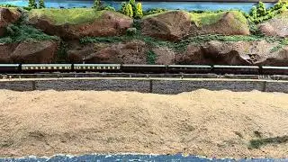 Trains passing on the sea wall 2