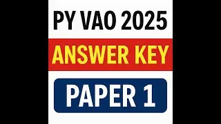 PY VAO PAPER 2 2025 ANSWER KEY #pondicherry #vao #competitiveexams
