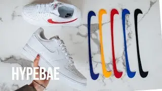 Nike Air Force 1 Customizable Swoosh Unboxing