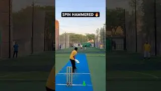 Cricket Spin Bowler Hammered 🤯 Batsman Pure Timing Charge To Swing Ball Sixes 🎯 #cricket #shorts