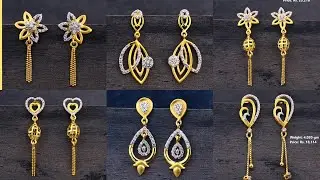 Latest Gold 22K Earrings Designs with Price and Weight || #|Indhus jewellery collection