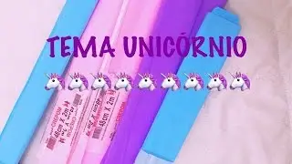 Decoração unicórnio com papel crepom (aniversario) #temaunicornio