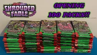 I opened 100 PACKS of SHROUDED FABLE to try and COMPLETE THE SET!! (pokemon card opening)