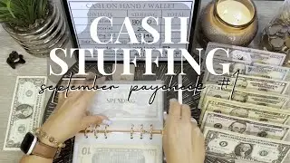 Cash Stuffing Magic Month Paycheck 1 | Sinking Funds + Savings Challenges