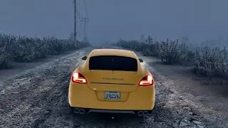 PORSCHE PANAMERA TURBO - DRIVING IN SNOWY AND SLIPPY ROAD GAMEPLAY ETS2 1.57