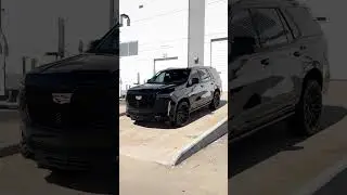 Black Escalade with custom Vossen Wheels at Tom Peacock Cadillac!