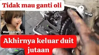 Parah..Nahan Duit 75 rebu..Akhirnya Keluar Duit jutaan.?Tutorial Cara bongkar mesin nmax155 old 