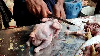 Most Unique Chicken Cutting in Chicken Shop
