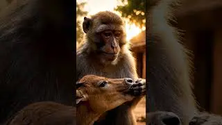 Poor Monkey Is Hungry #shortvideo #shortfeeds #shortfilm #monkey #monkeyvideo #movie #film #puppies