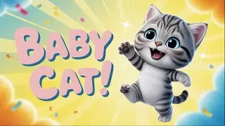 Baby Cat 🐱 |  Baby Shark Remix | Low Stimulation Fun Meow Meow Cat Song for Kids!