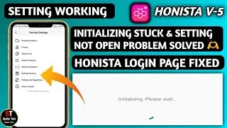 Honista Initializing Problem Solved 🔥 || Honista Setting not Open Fixed