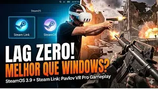 Testei o novo Steam Link no SteamOS 3.9 com Pavlov VR e o resultado foi SURPREENDENTE.