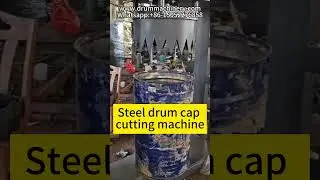 Steel drum top lid  cutting machine