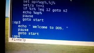DOS Batch Script running a text menu.