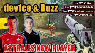 ASTRALIS' NEW PLAYER! ~ dev1ce & Buzz FACEIT Ancient DUAL POV // 54 Kills