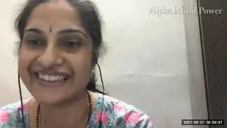Feedback - ALPHA MEDITATION Online Live Class by Srimatha - 27.03.2021 {6379300611, 6379691989}