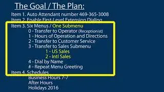 Mitel OpEasy How to Configure an Auto Attendant Tutorial 001