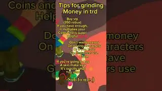 Tips for grinding money in trd #trd #drama #money #grind #roblox