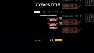 7 Years Old Title Glitch 🔥 Achievement Title  #freefire
