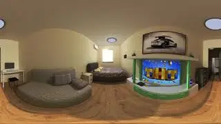 360 VR render 3D Max 2017 Corona 